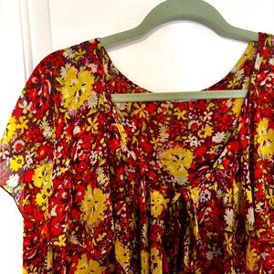 Free People flowered body suit